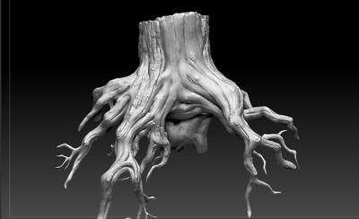 树根雕刻建模